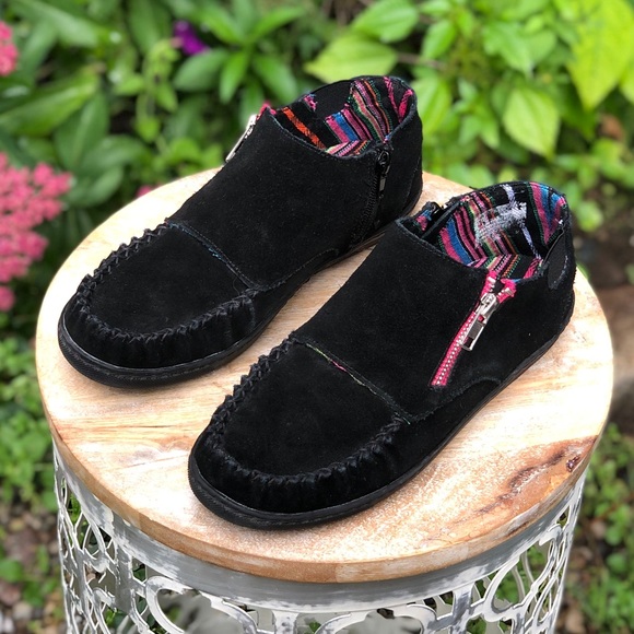Grizzleez black suede moccasin loafers - size 7.5 - Picture 7 of 13
